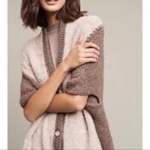 Anthropologie Two-Tone Knit Cardigan